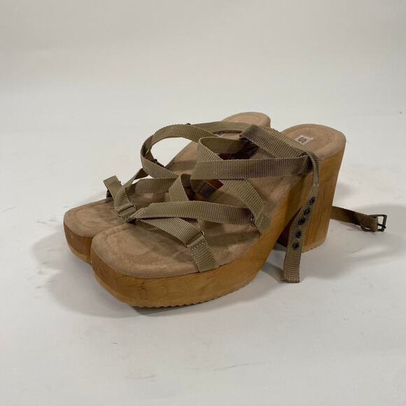 Vintage y2k wooden platform shoes - Picture 1 of 7
